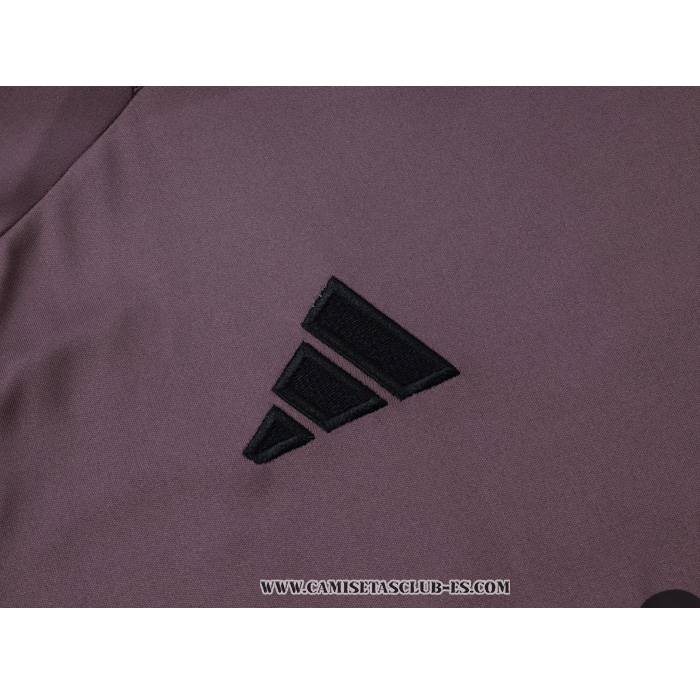 Chandal del Arsenal 24-25 Manga Corta Gris Purpura - Pantalon Corto
